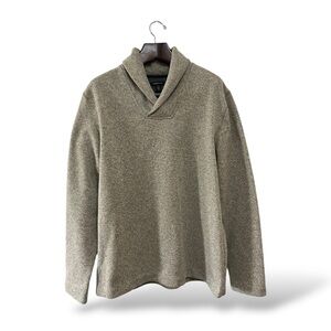 Van Heusen Oatmeal Shawl Collar Pullover, Large